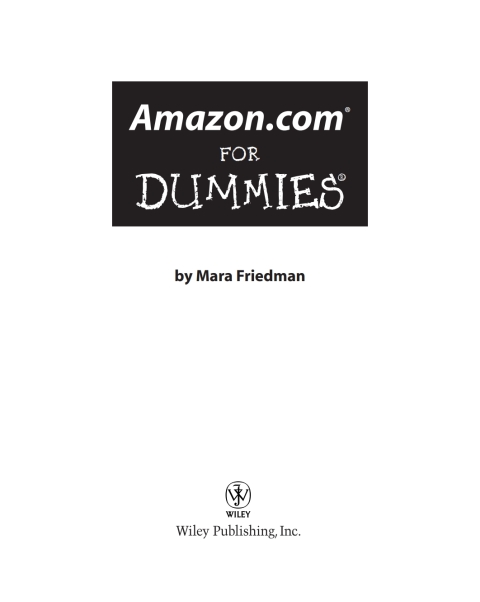 Cover image for book Amazon.com For Dummies