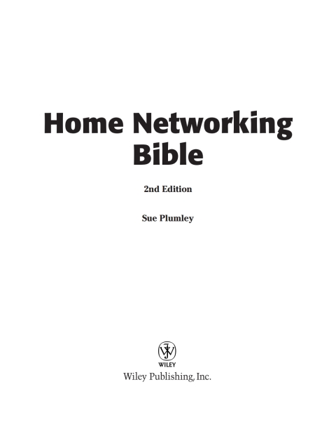 Cover image for book Home Networking Bible