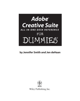 Adobe Creative Suite All-in-One Desk Reference For Dummies
