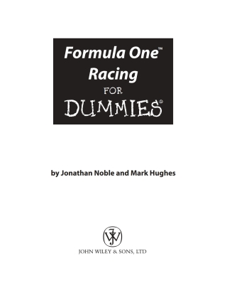 Formula One Racing For Dummies