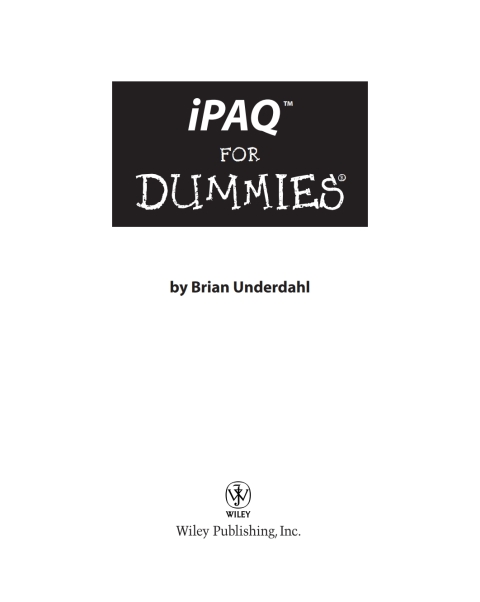 Cover image for book iPAQ For Dummies