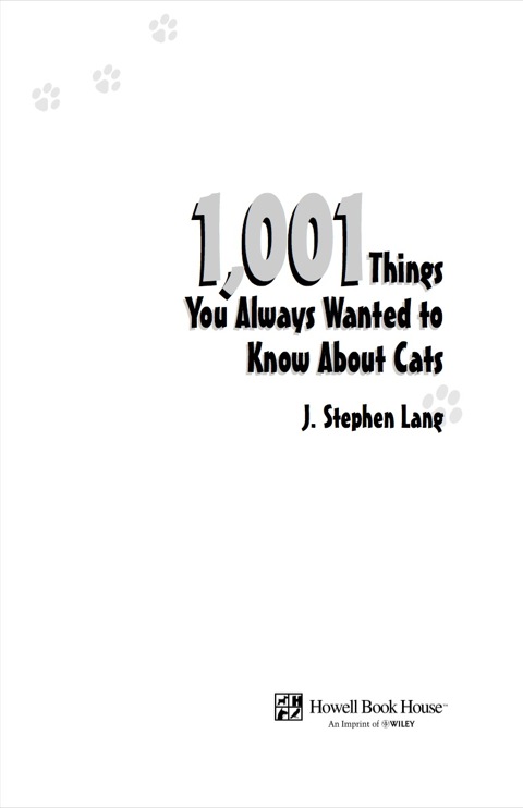 Cover image for book 1,001 Things You Always Wanted To Know About Cats