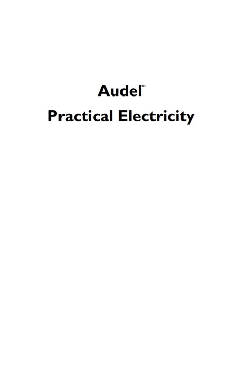Audel Practical Electricity 