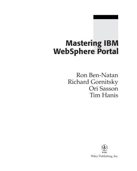Cover image for book Mastering IBM WebSphere Portal