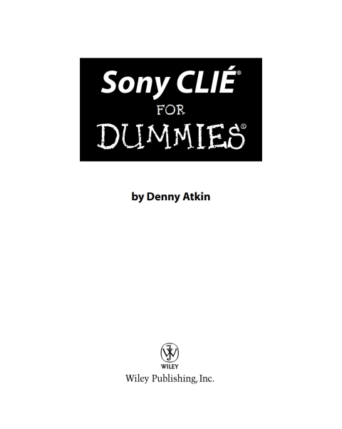 Cover image for book Sony CLIÉ For Dummies