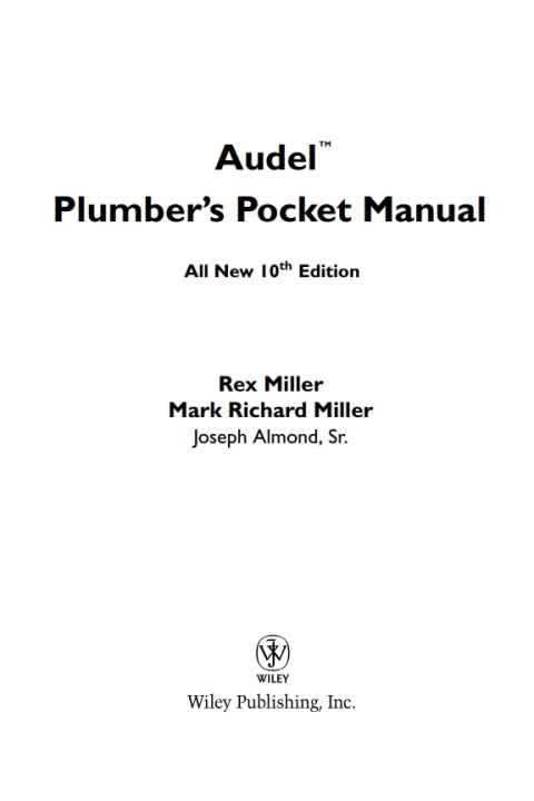 Audel Plumbers Pocket Manual 