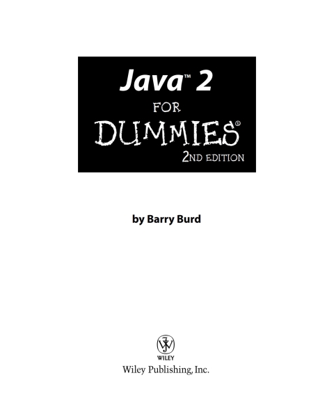 Cover image for book Java 2 For Dummies