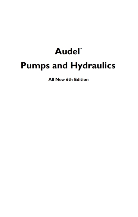 Cover image for book Audel Pumps and Hydraulics