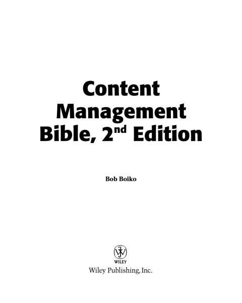 Cover image for book Content Management Bible, 2nd Edition
