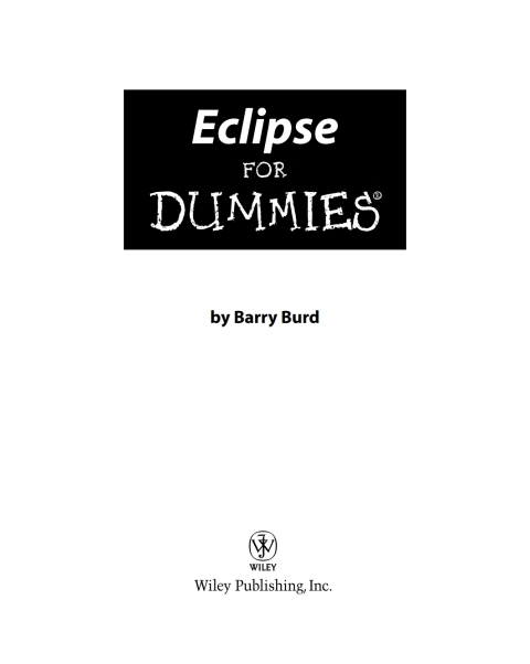 Cover image for book Eclipse For Dummies