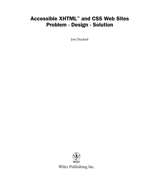 Cover image for book Accessible XHTML and CSS Web Sites