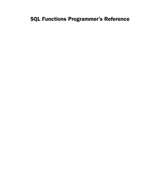 SQL Functions Programmer's Reference 