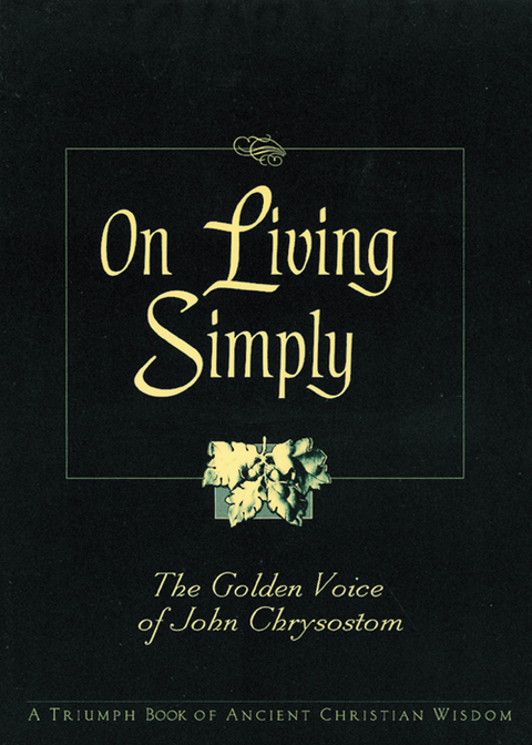 Cover image for book On Living Simply