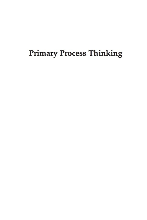 Cover image for book Primary Process Thinking