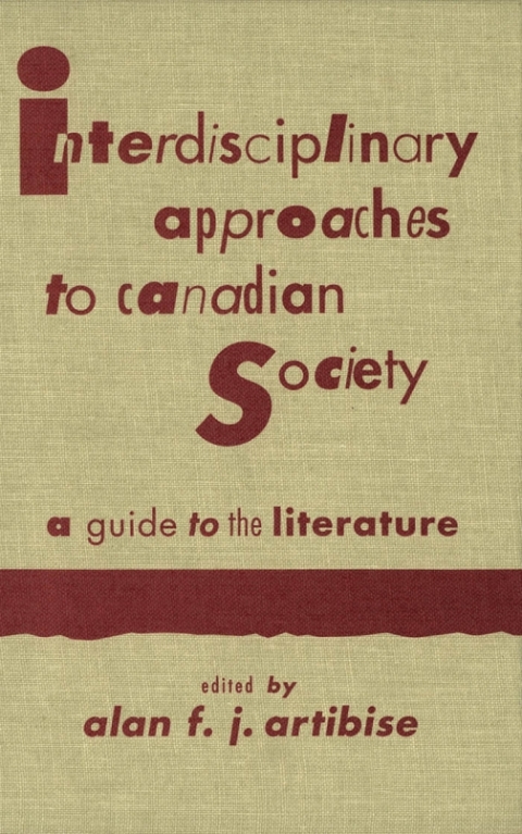 Cover image for book Interdisciplinary Approaches to Canadian Society