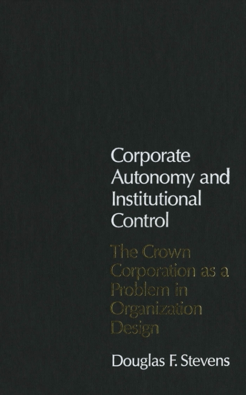 Cover image for book Corporate Autonomy and Institutional Control