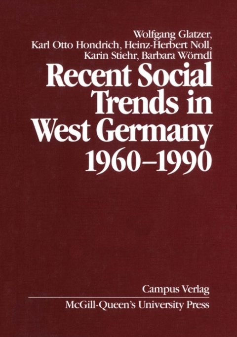 Cover image for book Recent Social Trends in West Germany, 1960-1990