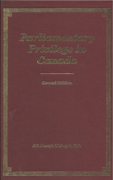 Cover image for book Parliamentary Privilege in Canada