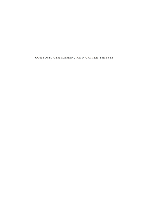 Cover image for book Cowboys, Gentlemen, and Cattle Thieves