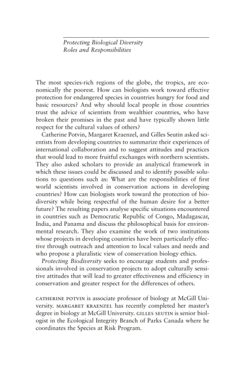 Cover image for book Protecting Biological Diversity