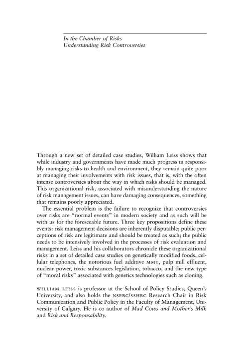 In the Chamber of Risks 