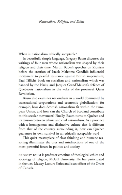 Cover image for book Nationalism, Religion, and Ethics