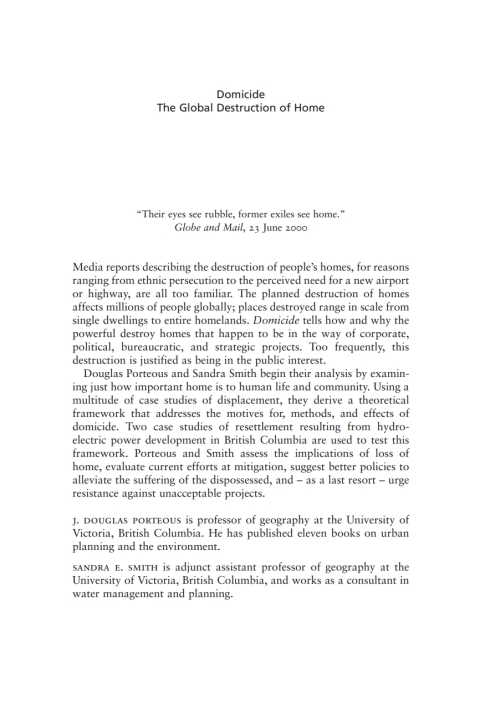 Cover image for book Domicide