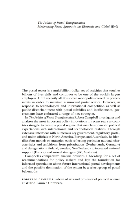 Politics of Postal Transformation 