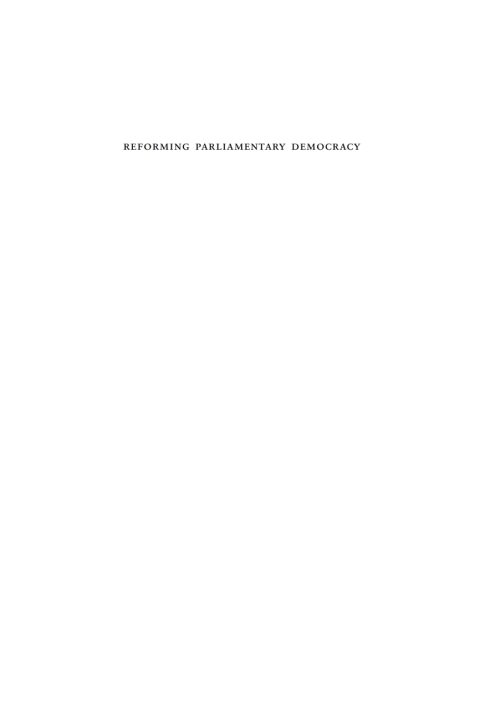 Cover image for book Reforming Parliamentary Democracy