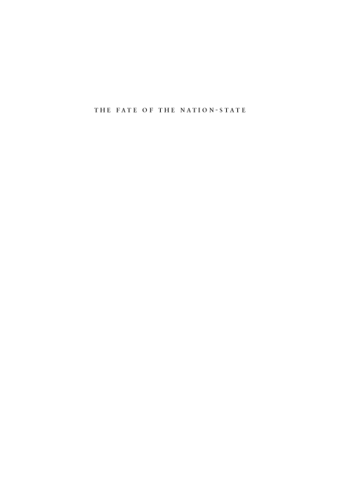 Cover image for book Fate of the Nation State