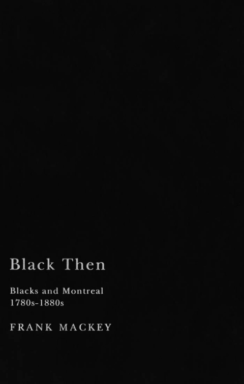 Cover image for book Black Then