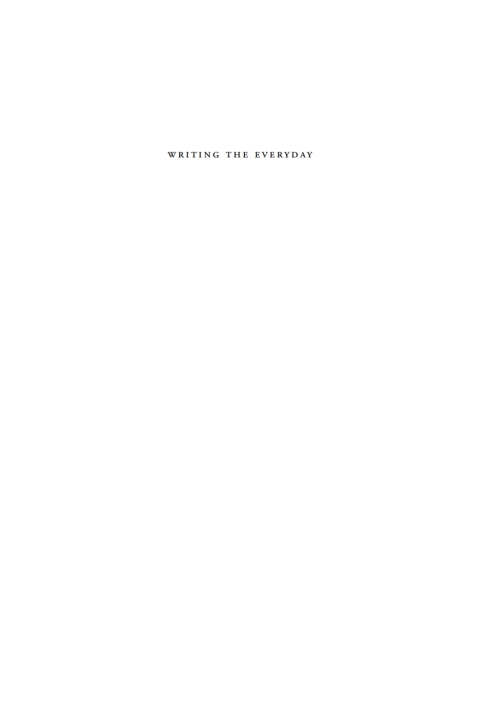 Cover image for book Writing the Everyday