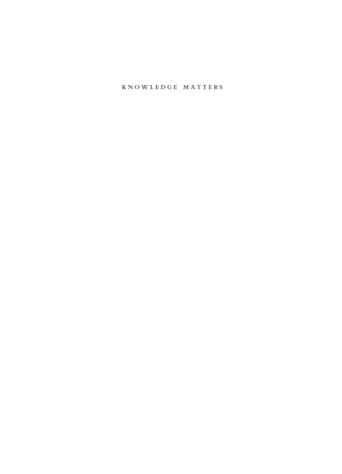 Cover image for book Knowledge Matters