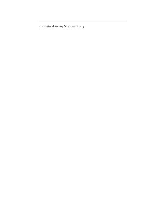 Canada Among Nations, 2004 