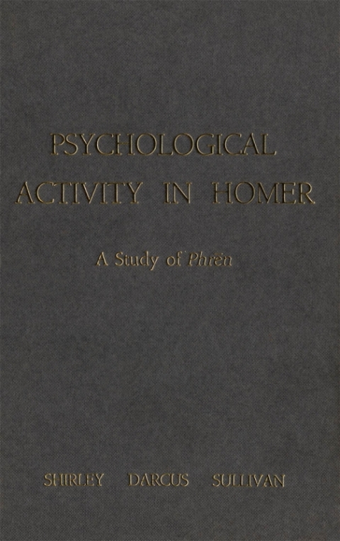 Cover image for book Psychological Activity in Homer