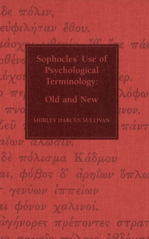 Cover image for book Sophocles, Use of Psychological Terminology