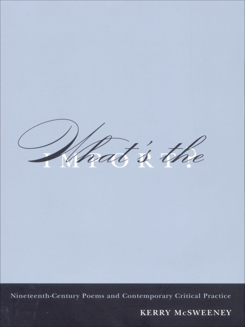 Cover image for book What's the Import?
