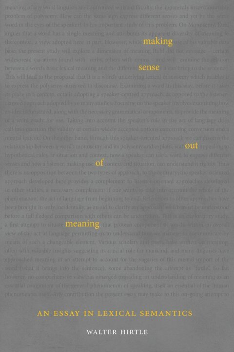 Cover image for book Making Sense out of Meaning