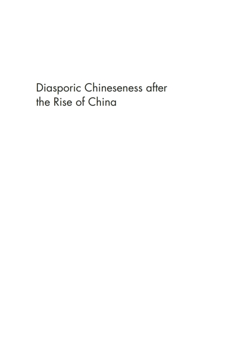 Cover image for book Diasporic Chineseness after the Rise of China