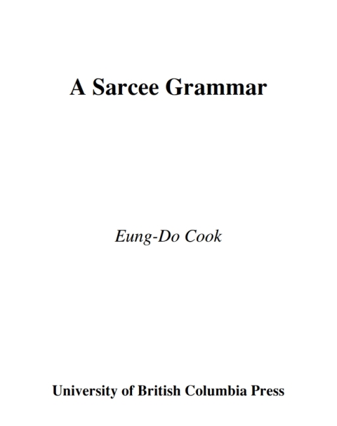 Cover image for book A Sarcee Grammar