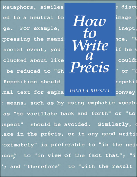 Cover image for book How to Write a Précis