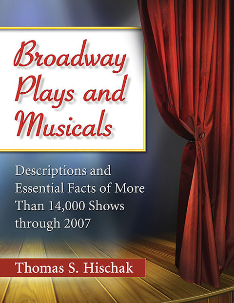Cover image for book Broadway Plays and Musicals: Descriptions and Essential Facts of More Than 14,000 Shows through 2007