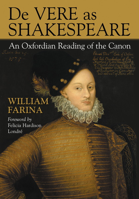 Cover image for book De Vere as Shakespeare