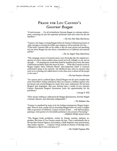 Cover image for book Governor Reagan