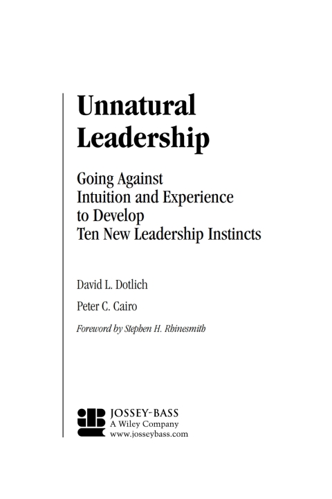 Cover image for book Unnatural Leadership