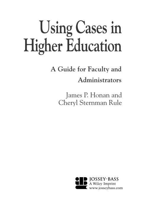Cover image for book Using Cases in Higher Education