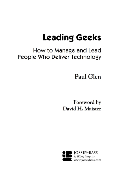 Cover image for book Leading Geeks