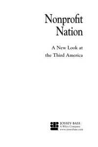 Imagen de portada: Nonprofit Nation: A New Look at the Third America, Revised Edition 2nd edition 9780787954147