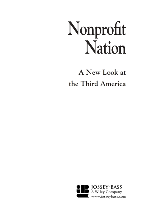 Cover image for book Nonprofit Nation: A New Look at the Third America, Revised Edition