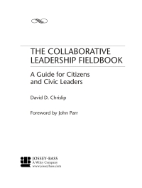 Imagen de portada: The Collaborative Leadership Fieldbook 1st edition 9780787957193